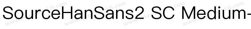SourceHanSans2 SC Medium字体转换
